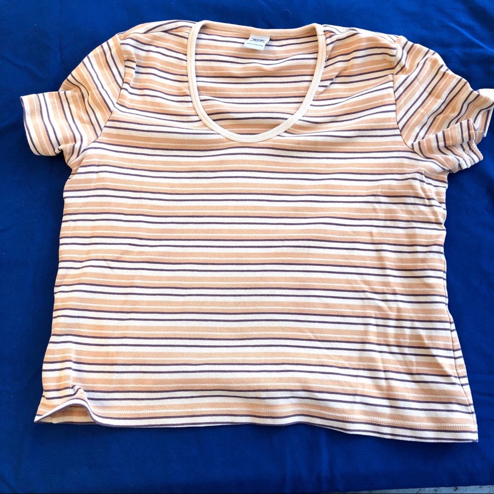 Womens Vintage striped Knit shirt